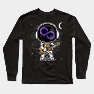 Astronaut Guitar Polygon Matic Coin To The Moon Crypto Token Cryptocurrency Blockchain Wallet Birthday Gift For Men Women Kids Long Sleeve T-Shirt